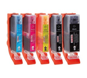 Foto van Easyfiks Inktcartridge PGI 525 CLI 526 Multipack BK/BK/C/M/Y + Chip Pixma iP4850, iX6550 