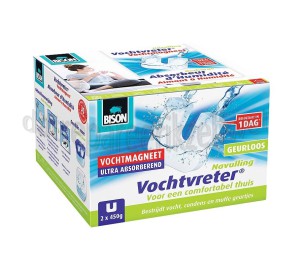 Foto van Bison Navulling Vochtmagneet Neutraal, 2x 450gr. Vochtvreter 