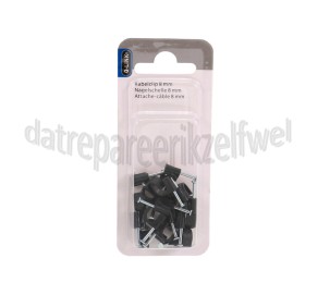 Foto van Q-Link Clip 8mm VMVL + coax 12 zwart 20 stuks kabelclip 