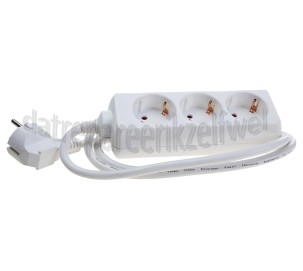 Foto van Tafelcontactdoos 3 voudig geaard 3500W 3v tafelcontactdoos met kinderbeveiliging 