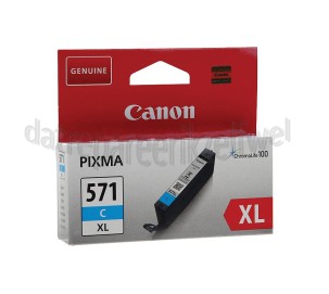 Foto van Canon Inktcartridge CLI 571XL Cyan Pixma MG5750, Pixma MG5751, Pixma MG6850 