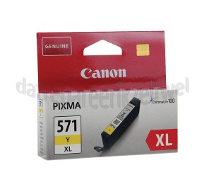 Foto van Canon Inktcartridge CLI 571XL Yellow Pixma MG5750, Pixma MG5751, Pixma MG6850 