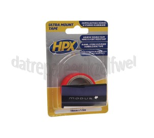 Foto van HPX Tape Ultra Mounting Tape Dubbelzijdig Bevestigingstape, 19mm x 1,5 meter 
