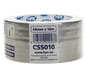 Foto van HPX Tape Pantsertape Zilver Duct Tape, 48mm x 10 meter 