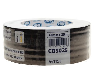 Foto van HPX Tape Pantsertape Zwart Duct Tape, 48mm x 25 meter 