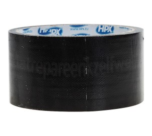 Foto van HPX Tape Pantsertape Zwart Duct Tape, 48mm x 5 meter 