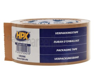 Foto van HPX Tape Bruin Verpakkingstape, 50mm x 66 meter 