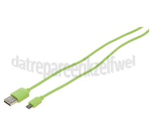 Foto van Spez USB Kabel Micro USB, Groen, 100cm Universeel Micro USB 