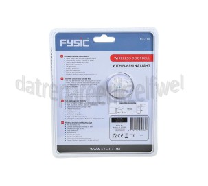Foto van Fysic Bel Draadloze deurbel met flits Plug&play 