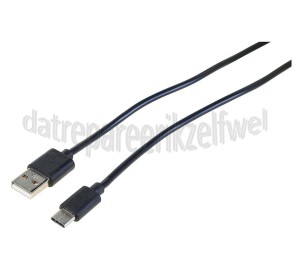 Foto van Grab 'n Go USB Kabel USB Type C male naar USB Type A male, Zwart 1m 