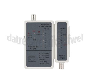 Foto van Cablexpert Tester Kabel tester voor RJ45 & RG58 UTP-, STP-en coaxkabel 