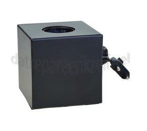 Foto van Calex Lamphouder Tafelarmatuur met schakelaar, mat zwart E27, 1,8m snoer, max. 1x40W 