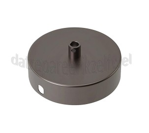 Foto van Calex Plafondplaat Metalen plafondplaat mat parel zwart 100mm, 1 gat 