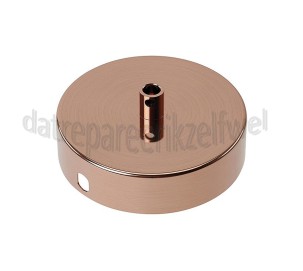 Foto van Calex Plafondplaat Metalen plafondplaat glans koper 100mm, 1 gat 