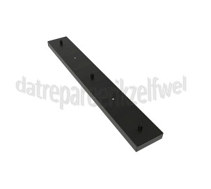 Foto van Calex Plafondplaat Metalen plafondplaat mat zwart 70x10cm 3 gaten 