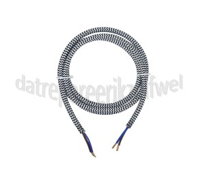 Foto van Calex Kabel Kabel zwart/wit 2x0,75mm 1,5m Max. 250V-60W 