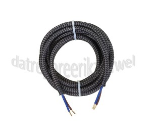Foto van Calex Kabel Kabel zwart/grijs 2x0,75mm 3m Max. 250V-60W 