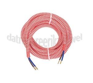 Foto van Calex Kabel Kabel rood/wit 2x0,75mm 3m Max. 250V-60W 