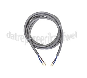 Foto van Calex Kabel Kabel grijs 2x0,75mm 1,5m Max. 250V-60W 