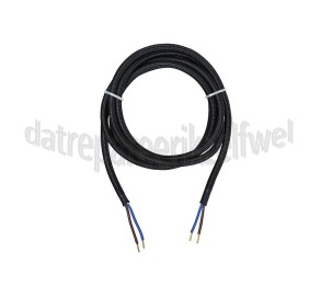 Foto van Calex Kabel Kabel zwart 2x0,75mm 1,5m Max. 250V-60W 