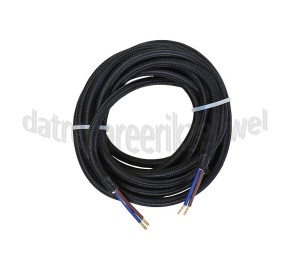 Foto van Calex Kabel Kabel zwart 2x0,75mm 3m Max. 250V-60W 