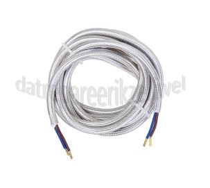 Foto van Calex Kabel Kabel metallic grijs 2x0,75mm 3m Max. 250V-60W 