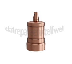 Foto van Calex Lamphouder Aluminium lamphouder, piek model M-035, mat koper E27, max. 250V-60W 