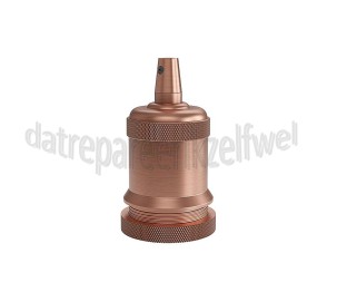 Foto van Calex Lamphouder Aluminium lamphouder, piek model M-003, mat koper E27, max. 250V-60W 
