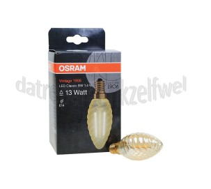 Foto van Osram Ledlamp Vintage 1906 LEDlamp Classic BW35 1,5W, 120 Lumen, 2400K, E14 