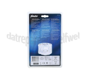 Foto van Alecto Zaklamp Oplaadbare LED zaklamp, Wit Werkt op lichtnet en batterijen 