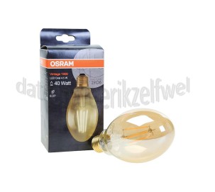 Foto van Osram Ledlamp Vintage 1906 LEDlamp Oval 4,5W, 470 Lumen, 2500K, E27 