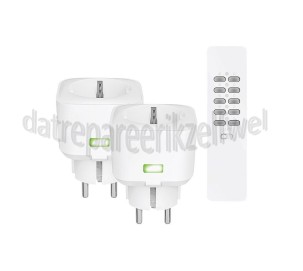 Foto van KlikAanKlikUit Set Compacte stopcontactdimmerset incl. afstandsbediening Draadloze bediening 