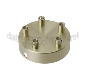 Foto van Calex Plafondplaat Metalen plafondplaat mat brons 100mm, 5 gaten 