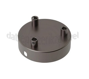Foto van Calex Plafondplaat Metalen plafondplaat mat parel zwart 100mm, 3 gaten 