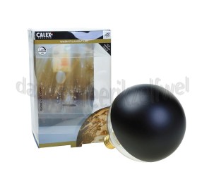 Foto van Calex Ledlamp LED Volglas Filament Globelamp Kopspiegel Zwart E27 4W 190Lm 240V 2000K Dimbaar 