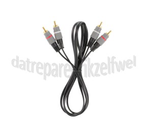 Foto van Easyfiks Tulp Kabel 2x Tulp RCA Male - 2x Tulp RCA Male 1.5 Meter, Afgeschermd 
