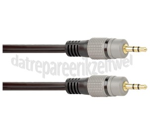 Foto van Easyfiks Jack Kabel Jack 3.5mm Stereo Male - Jack 3.5mm Stereo Male 1.5 Meter, Zwart, Verguld 