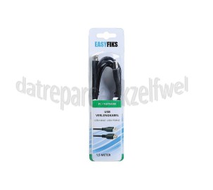Foto van Easyfiks USB Kabel USB 2.0 A Male - USB 2.0 A Female 1.8 meter 