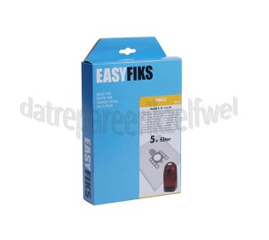 Foto van Easyfiks Stofzuigerzak Easyfiks Polyprosyleen 4lt Nieuwe model F-H-J-M 5 stuks 