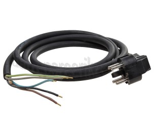 Foto van Easyfiks Snoer Perilex 5x1,5mm2 Zwart 2M 5 Aderig snoer met gegoten stekker 