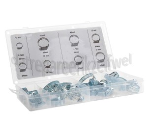 Foto van Benson Slangklem Assortimentsdoos 40 delig Slangklemmen 12-40mm 