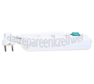 Foto van Tafelcontactdoos 3x1,5mm2 3500W RA wit 3m 3v tafelcontactdoos met schakelaar 