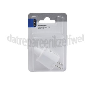 Foto van Q-Link Stekker 16A 3600W RA wit Stekker van PVC 