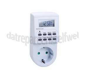 Foto van Q-Link Schakelklok 16A 230v 3500W RA 20 schakelmomenten per dag digitale schakelklok met dag en week progamma 