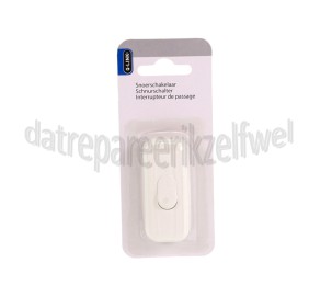 Foto van Q-Link Schakelaar 2x0.75mm2 450W wit Snoerschakelaar 