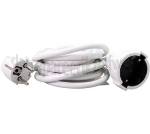 Foto van Q-Link Snoer 3x1,5mm2 3680W 16A RA wit 3M Verlengsnoer van vinyl 