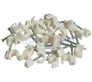 Foto van Q-Link Clip 5mm VMVS + dunne coax wit 20 stuks kabelclip 