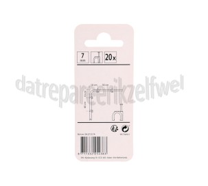 Foto van Q-Link Clip 7mm VMVL + coax 12 wit 20 stuks kabelclip 