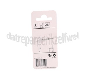 Foto van Q-Link Clip 8mm VMVL + coax 12 wit 20 stuks kabelclip 