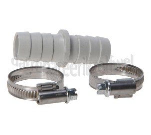 Foto van Easyfiks Verbindingsstuk 19 x 19 mm met 2 slangklemmen 